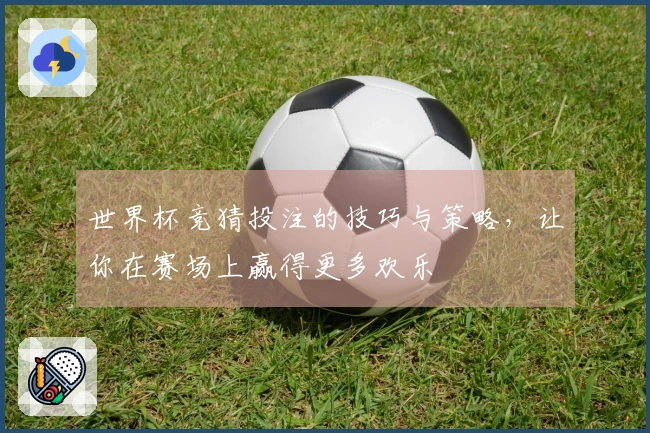 世界杯竞猜投注的技巧与策略，让你在赛场上赢得更多欢乐